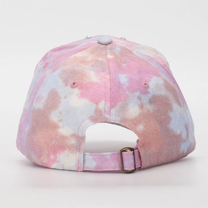 Trendy kids colorful tie-dye baseball cap with an adjustable back strap metal buckle