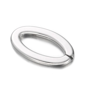 Minimalist silver oval stainless steel open jump ring for DIY jewelry making