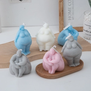 Female Body Scented Candle Handmade Paraffin Wax Curvy Woman Figure Artistic Home Decor Aromatherapy Gift