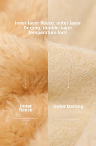 Detailed close-up showing dual-layer thermal fabric with plush lining and Dralon surface