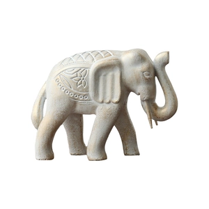 Figurine d'éléphant minimaliste moderne avec motifs mandala pour décor de bureau maison