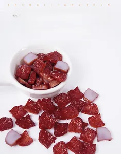 Macro detail of realistic PVC miniature smoked bacon slices for dollhouse kitchen decor