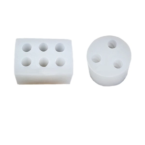 3D 3 and 6 cavity mini column silicone candle molds for DIY aromatherapy and dessert decor