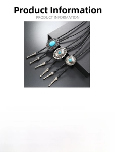 Size chart for vintage bolo tie showing 51cm length and 22g weight with turquoise alloy pendant