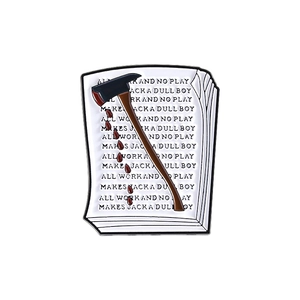 Pin's en émail Shining avec hache ensanglantée et manuscrit de Jack Torrance