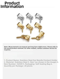 Detailed macro view of 20pcs gold and silver stainless steel screw eye bail connectors