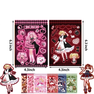 Original anime girl stickers set in Korean style for scrapbooking and phone cases