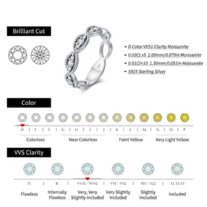 Vintage style S925 silver twist ring with marquise Moissanite diamonds and D VVS1 clarity