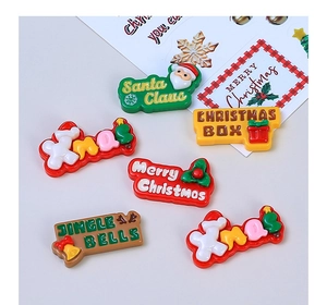 Weihnachts-Anhänger Set aus Harz für DIY-Haarklammern und Schuhdekorationen