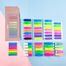 Colorful PET transparent sticky notes with 12cm ruler scale and arrow index shapes
