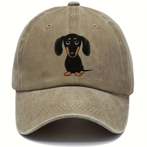 Macro view of the high-quality stitching and washed cotton fabric on the baseball cap