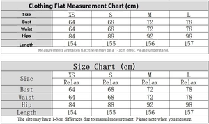Detailed size guide table for V-neck sequin dress with measurements in cm for XS to L