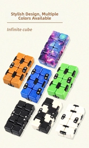 Multiple colors of infinite cubes including starry sky, orange, blue, and green variants