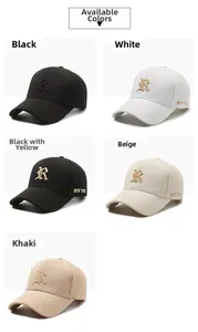 Detailed embroidery of Gothic R and New York text on premium canvas baseball caps
