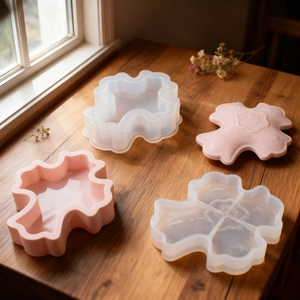 Easter cross and floral silicone molds for DIY resin casting and plaster candle making