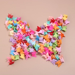 Colorful mini butterfly hair claw clips set in creative butterfly shape arrangement