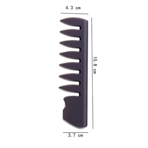 Detailed size measurement chart of the wide-tooth hair comb with specific dimensions