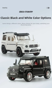Macro detail of inertial toy SUV with realistic doors and red brake calipers