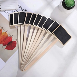 Mini Wooden Chalkboard Signs With Stakes Erasable Plant Markers For Garden Wedding Party Decorations