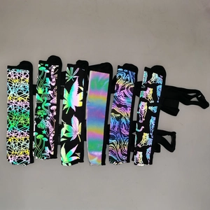 Kung fu fan leg bag reflective holographic strap pouch martial arts weapon holder multi pattern