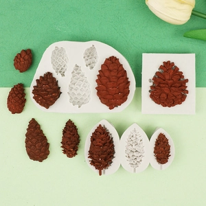 Pinecone Shaped Silicone Fondant Mold For Cake Decorating Baking Chocolate Sugarcraft DIY Handmade Crafting Tool Accessory
