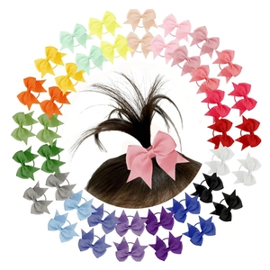 Elastici per Capelli con Fiocco in Nastro Grosgrain Fatti a Mano Multicolore Poliestere Supporti per Coda di Cavallo Accessori per Capelli Donna