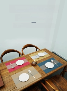 Detailed texture of PVC Teslin placemats with traditional Chinese jacquard weaving pattern