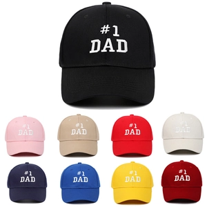 Nummer Eins DAD Buchstaben Stickerei Baseballkappe Baumwolle Verstellbare Gebogene Krempe Sonnenschutz Outdoor Kappe Vatertag Geschenk