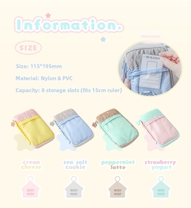 Internal layout detail of 8-compartment storage bag with PVC window and nylon material