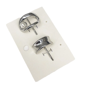 Barrette à queue de cheval en alliage argenté avec perle élégante au design en métal épuré