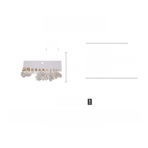 Detailed view of 10-piece earring set featuring alloy rhinestones and imitation pearls
