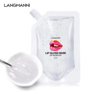 DIY transparent lip gloss base gel in 50ml squeeze tube for making clear liquid lipstick