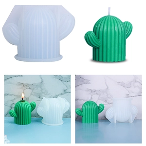 Cactus Silicone Mold 3D Succulent Plant Shape For DIY Handmade Candle Soap Resin Epoxy Casting Craft Home Decoration