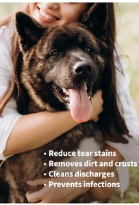 Effective pet eye wipes for dogs removing tear stains and cleaning debris around eyes