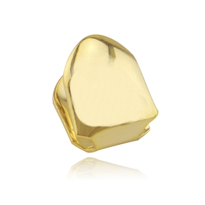Grillz Per Dente Singolo Hip Hop Rame Placcato Oro Stile Punk Gioielli Per Il Corpo Per Uomo Donna Streetwear
