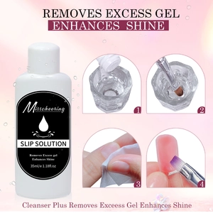 Υγρό slip solution 35ml για επέκταση νυχιών polygel με οπτικές οδηγίες εφαρμογής