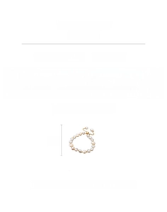 Detail view of 22cm freshwater pearl bracelet with 8.2g weight and gold clasp