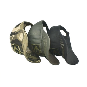 Camouflage and solid outdoor baseball caps with functional high ponytail back opening