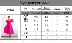 Size chart showing bust, length, and sleeve measurements for the off-shoulder summer dress