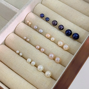 Minimalist Freshwater Pearl Stud Earrings With 925 Sterling Silver Earring Post Elegant Geometric Jewelry For Women Gifts