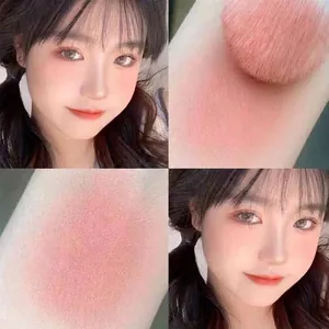 Monochrome pink powder blush for natural face brightening and long lasting makeup look