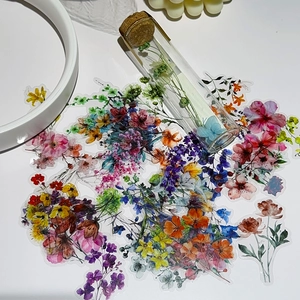50pcs transparent floral PET stickers for scrapbooking and diary decoration