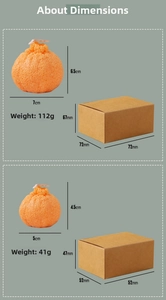 Comparativa de tamaños y detalles de velas aromáticas de naranja con cajas de regalo