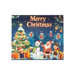 24-day Christmas advent calendar gift box with DIY charm bracelet jewelry and beads set