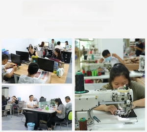 Detailed view showcasing the factory production process and design work of the vertical phone bag.
