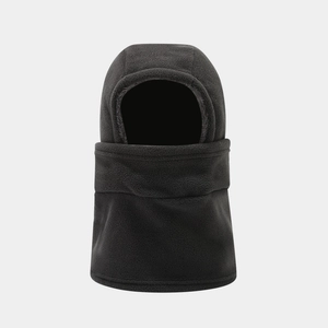 Fleece balaclava winter mask for outdoor sports with windproof neck gaiter in black