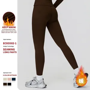 Women's Fleece Lined Thermal Yoga Pants High Waist Seamless Workout Leggings For Winter Running Fitness Outdoor Sport Bottom