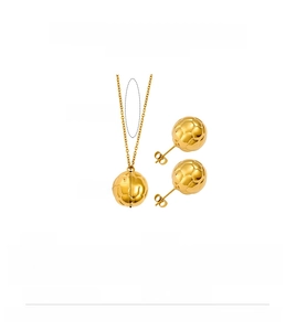 Detailed specs of gold stainless steel football jewelry set with necklace and earrings