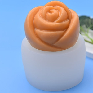 3D rose flower silicone mold for mousse cake, chocolate, and handcrafted candles