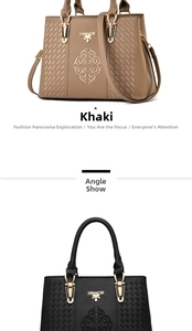 Detailed macro view showing the vine embroidery and golden metal logo on the faux leather bag